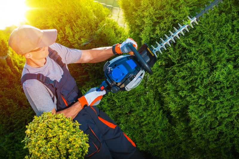 Landscaper Using Pruning Shears